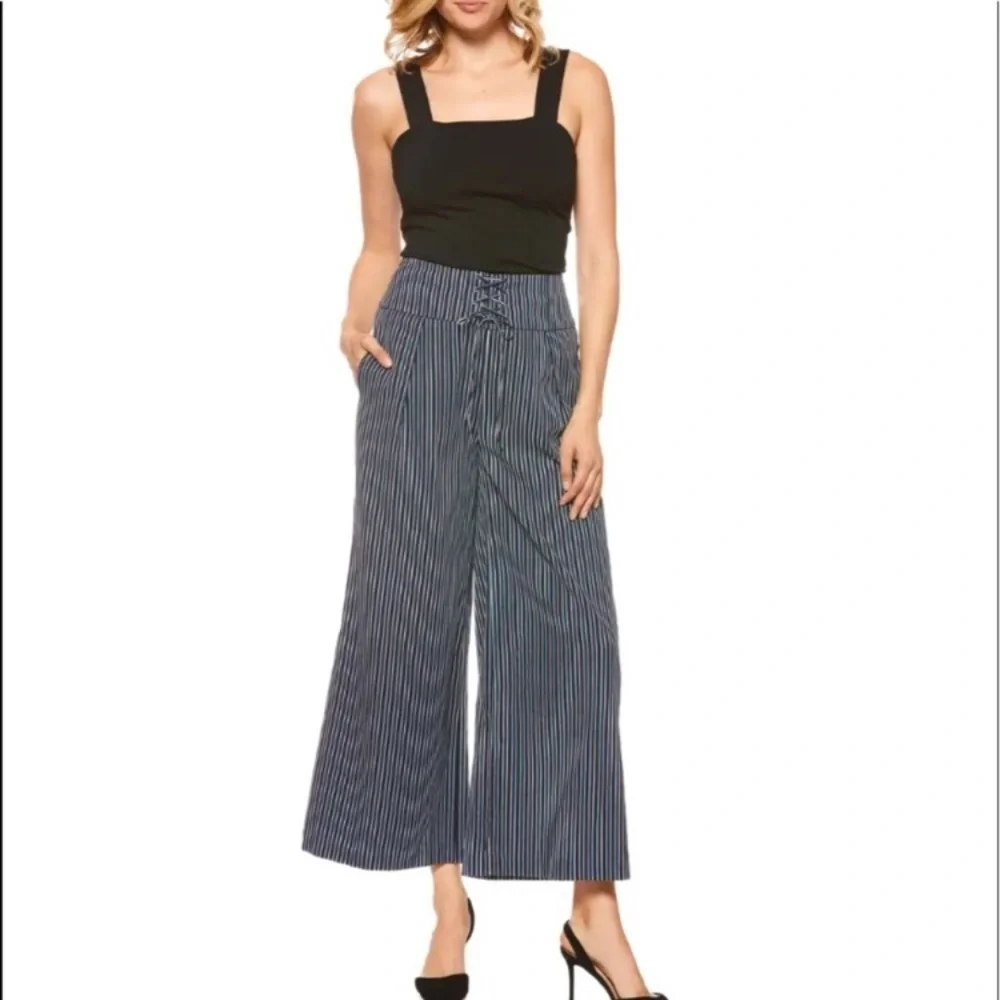 PAIGE Charisma high rise stripe wide leg pants - Picture 2 of 9